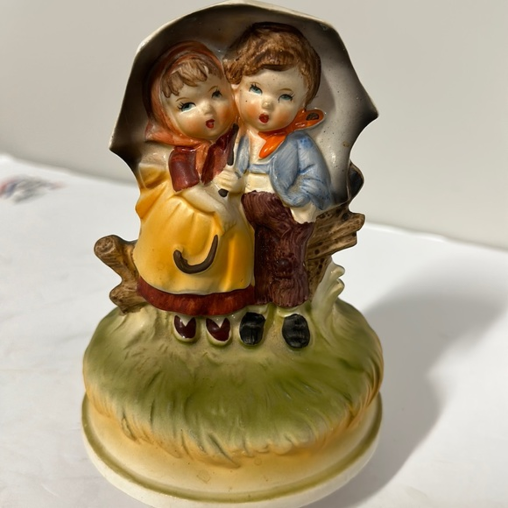 Circa‎ 1970 wind up Musical rotating figurine
